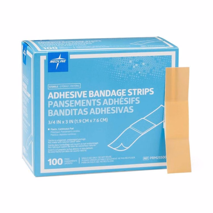 Plastic Adhesive Bandages - 0.75" x 3"