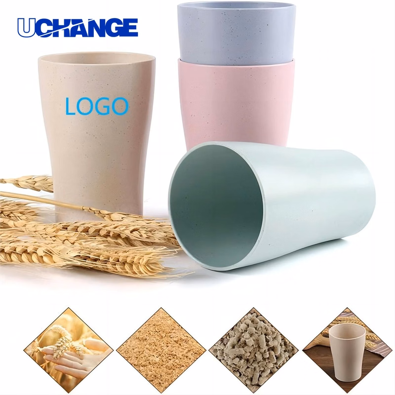 10 oz Wheat Straw Toothbrush Cup Holder for Bathroom Use