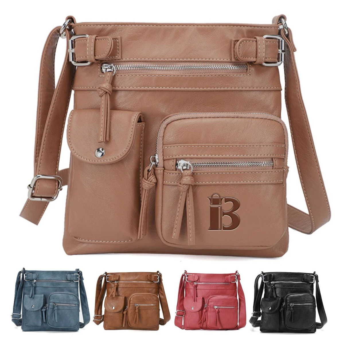 Fashion Niche PU Faux Leather Shoulder Bag 1