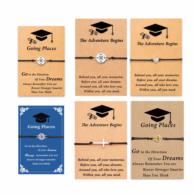 Graduation Compass Bracelet Gift Set