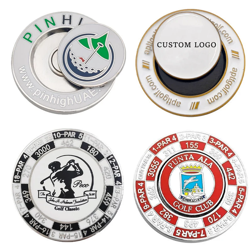 Metal Golf Poker Chip with Magnetic Ball Marker 1