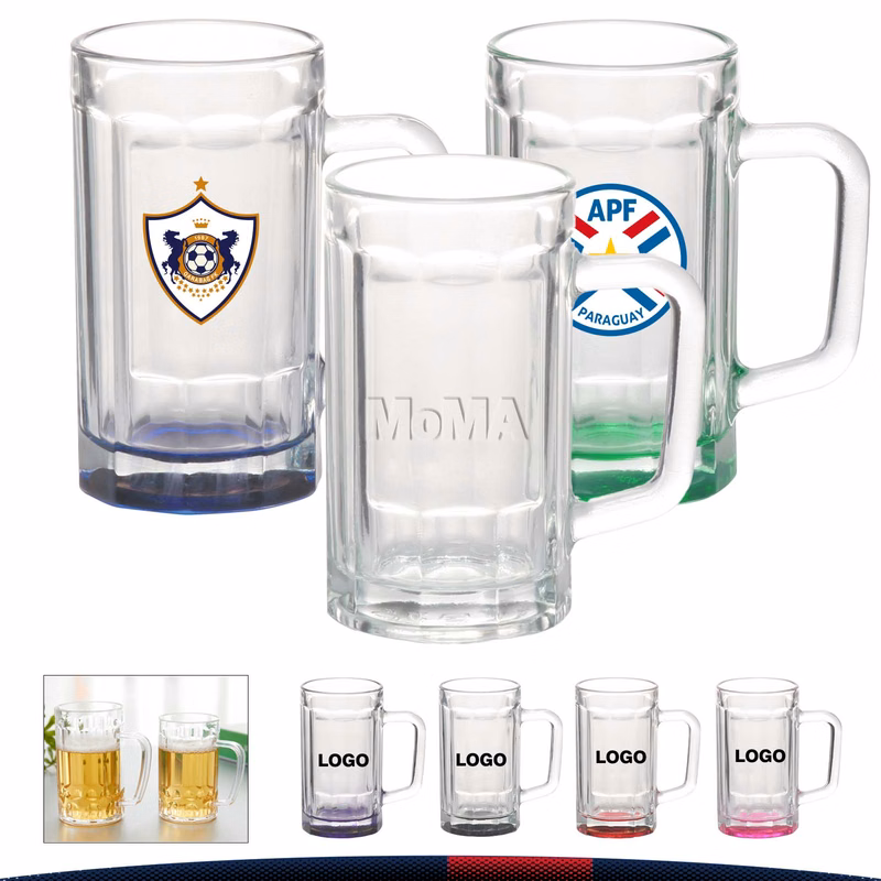 15 oz. Blune Glass Beer Mugs