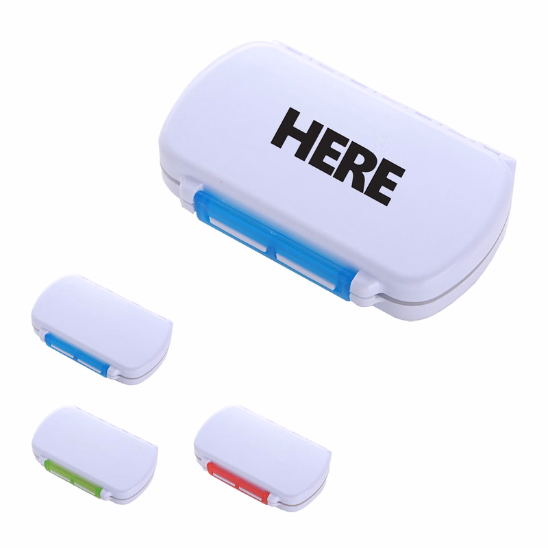 Portable 6-Compartment Pill Divider Box