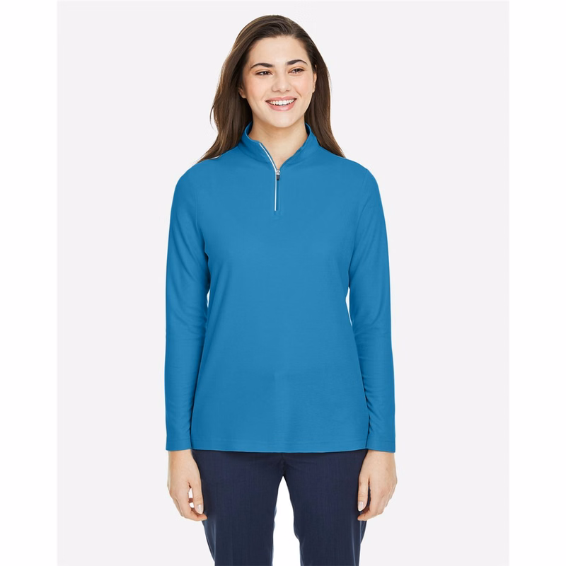 Women's Fusion ChromaSoft™ Pique Quarter-Zip Pullover - CE405W