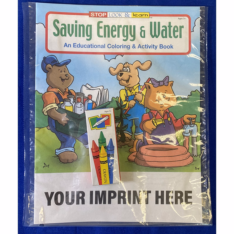COLORING SET - Saving Energy and Water Coloring Book Fun Pack