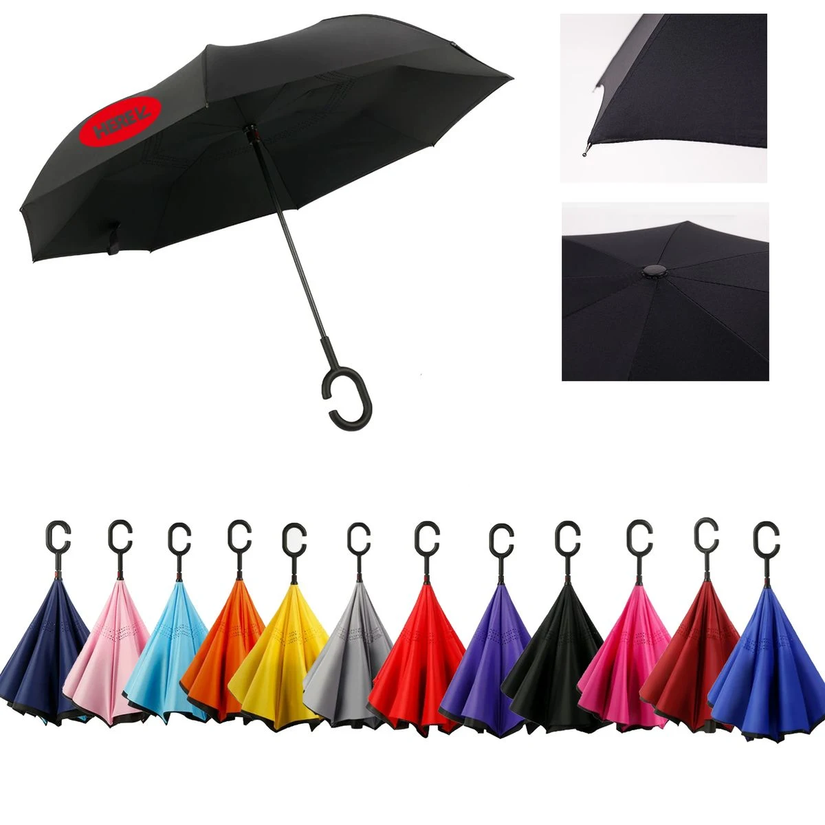 Double-Layer Reverse Folding Waterproof Umbrella 1