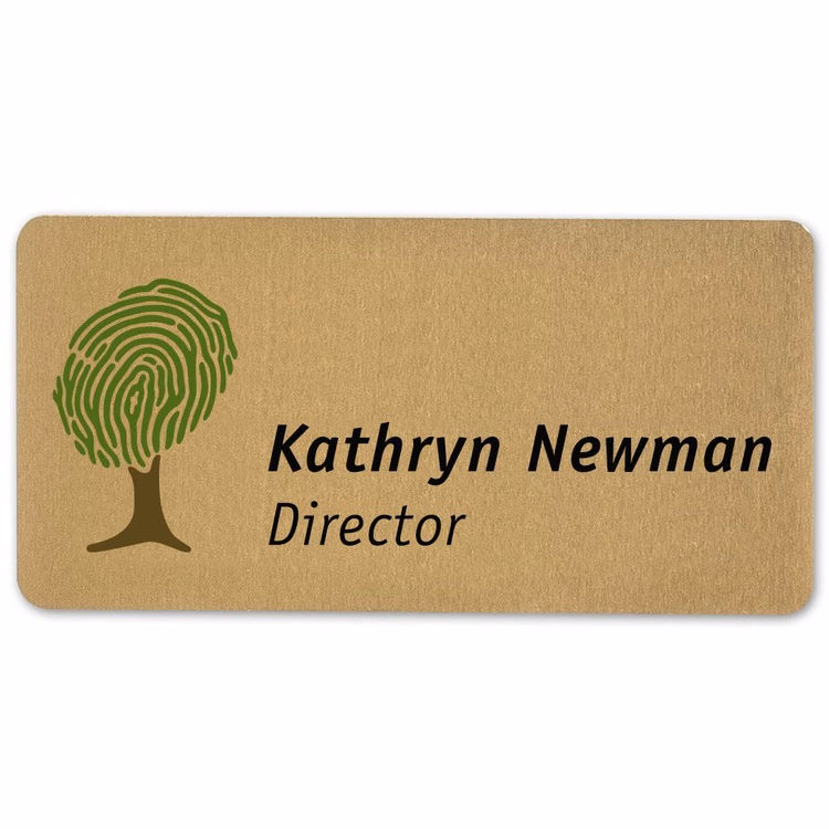 USA Made Eco-Friendly UV Personalized Aluminum Badges (1-5 Sq. Inches)