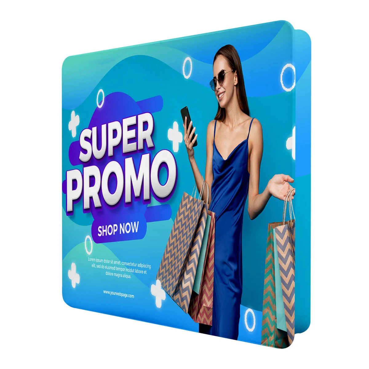 10ft 3-D Box Display - FABRIC ONLY 1