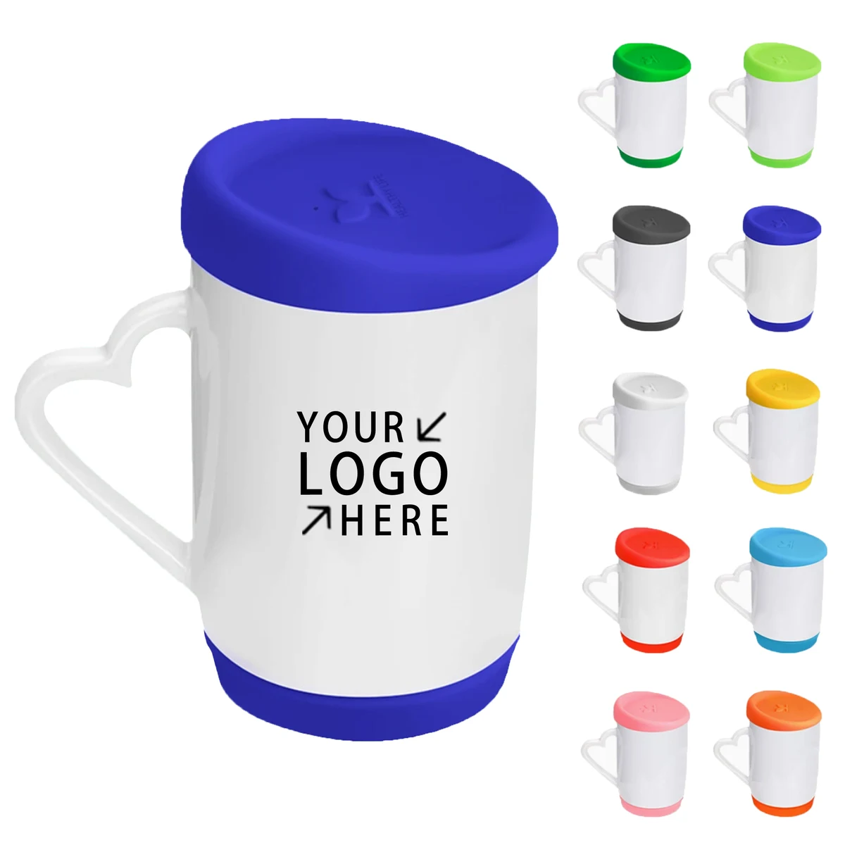 Ceramic Mug With Silicone Lid & Base 1