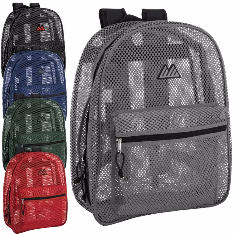 17" Mesh Backpacks - 5 Colors Polyester