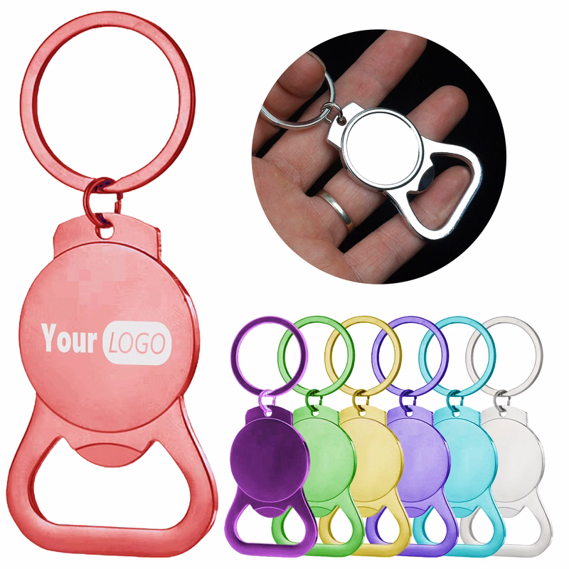 Stainless Steel Creative Personalized Keychain With Bottle Opener