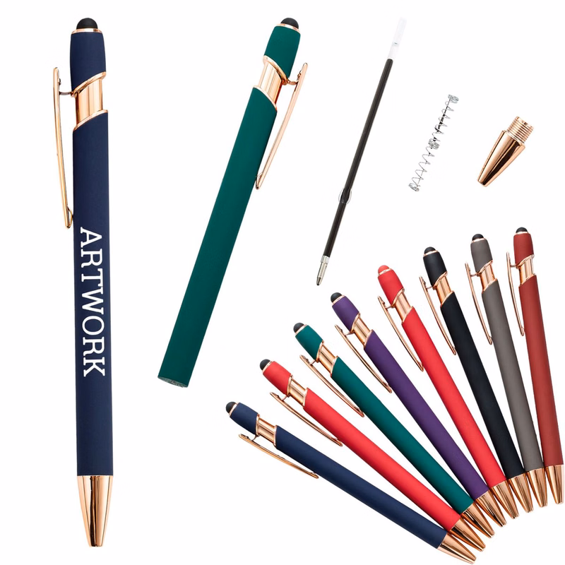 Metal Soft Stylus Ballpoint Pen