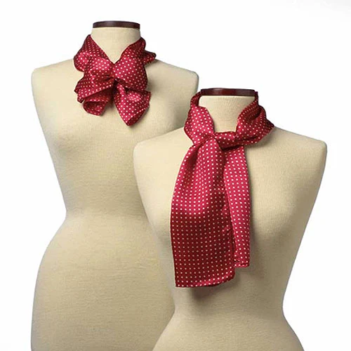 Red Newport Silk Scarf - 8"x45" 1