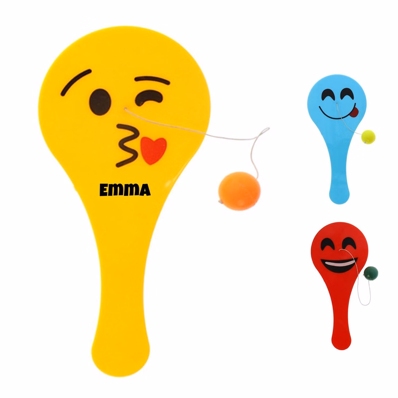 Mini Smile Face Paddle Ball w/ String