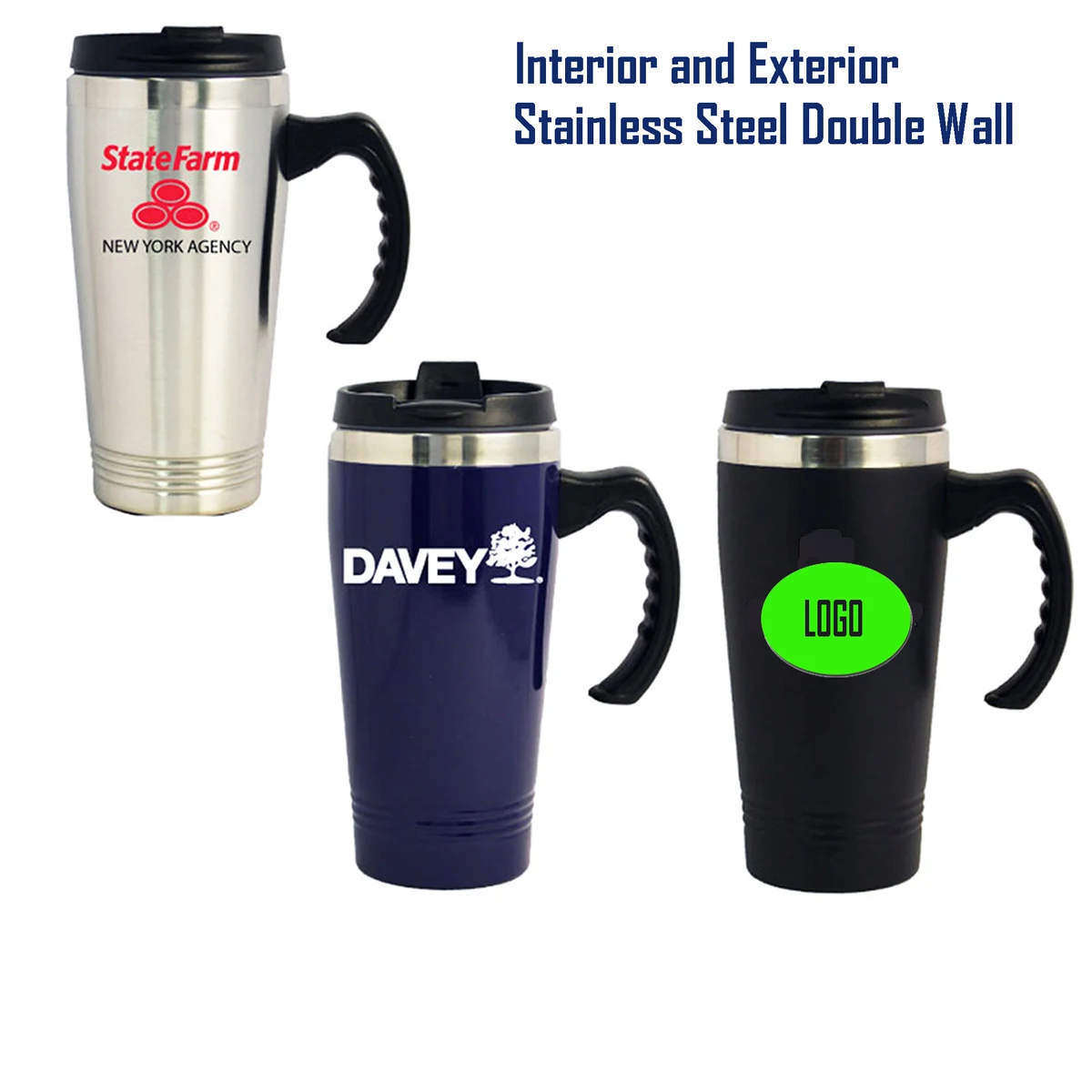 16oz Travel Double Wall Stainless Steel Mug 1