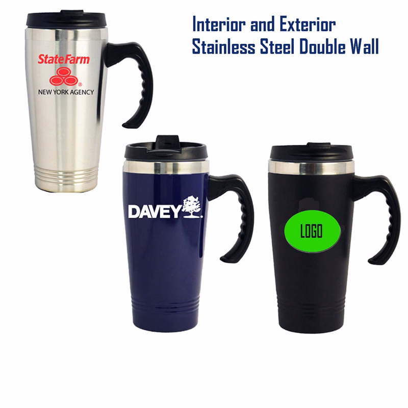 16oz Travel Double Wall Stainless Steel Mug