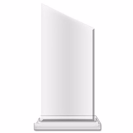Blank Acrylic: Wedge 4x12" with Clear Base.