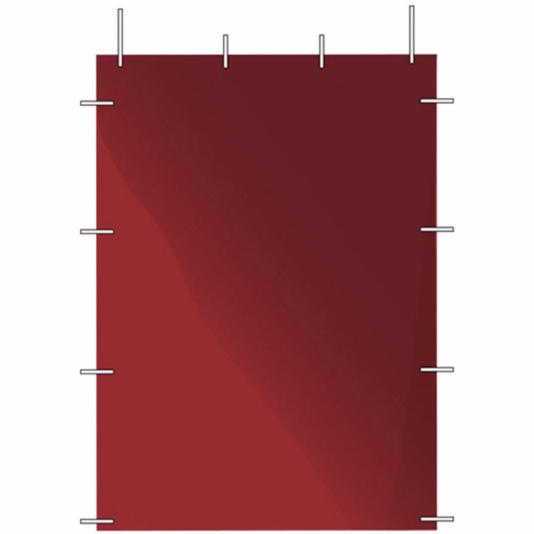 5 foot plain maroon side panel