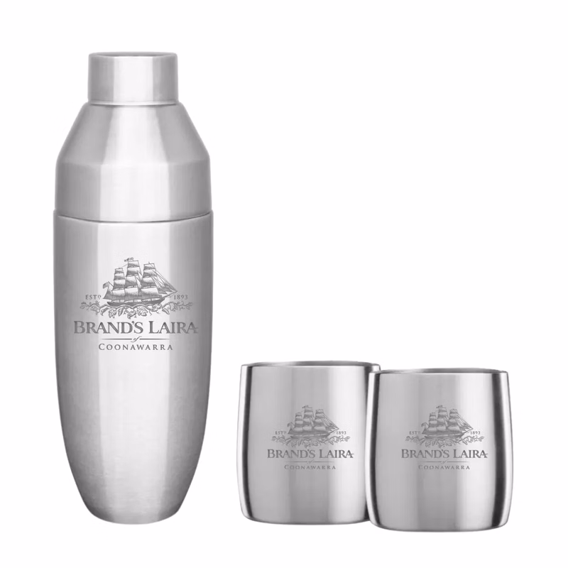 Insulated Cocktail Shaker and Rocks Barware Set
