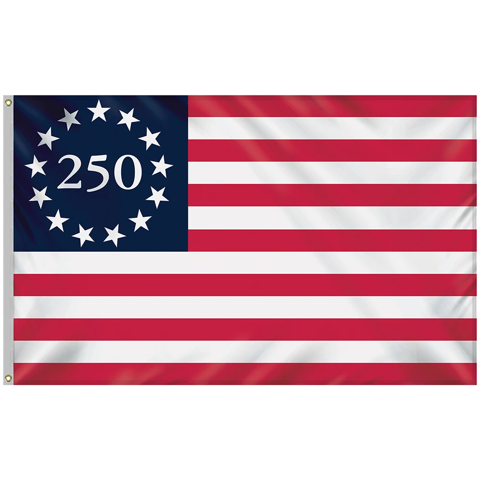 5' X 8' BETSY ROSS AMERICA 250TH OUTDOOR NYLON FLAG 1