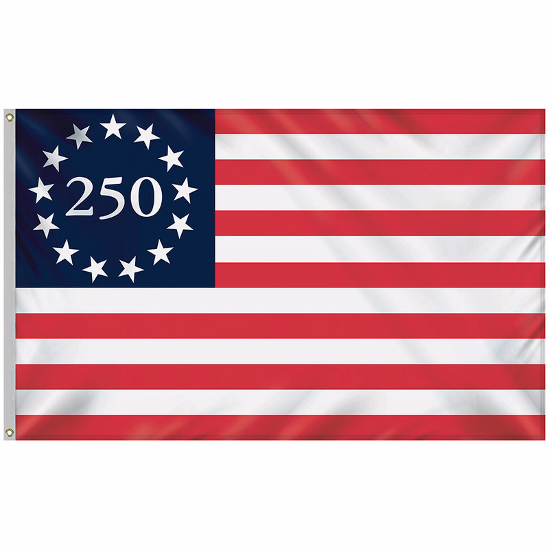5' X 8' BETSY ROSS AMERICA 250TH OUTDOOR NYLON FLAG