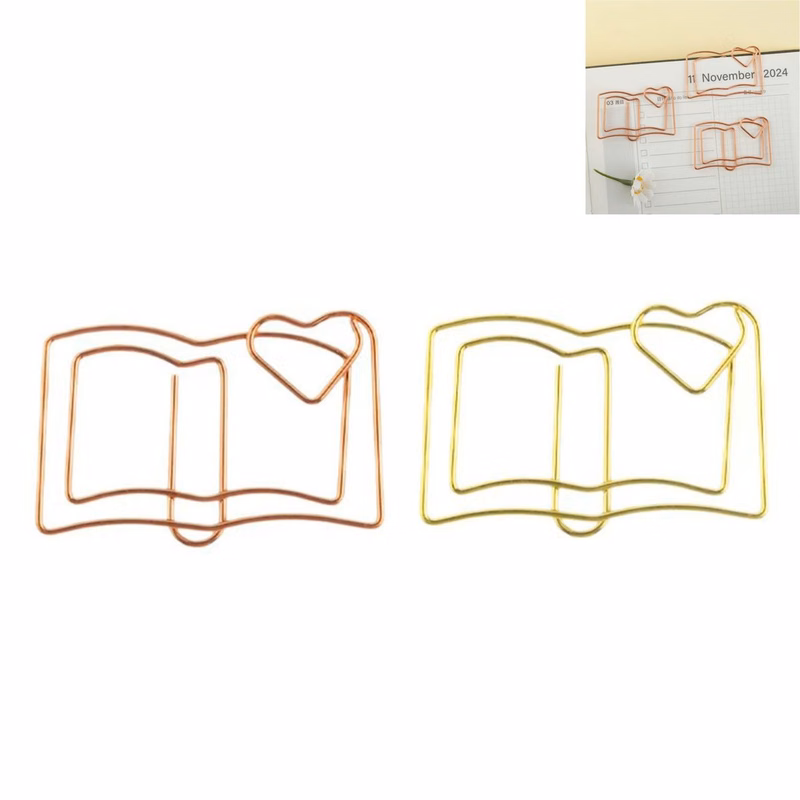 Book-Shaped Metal Embossed Bookmark?CElegant Reading Page Marker