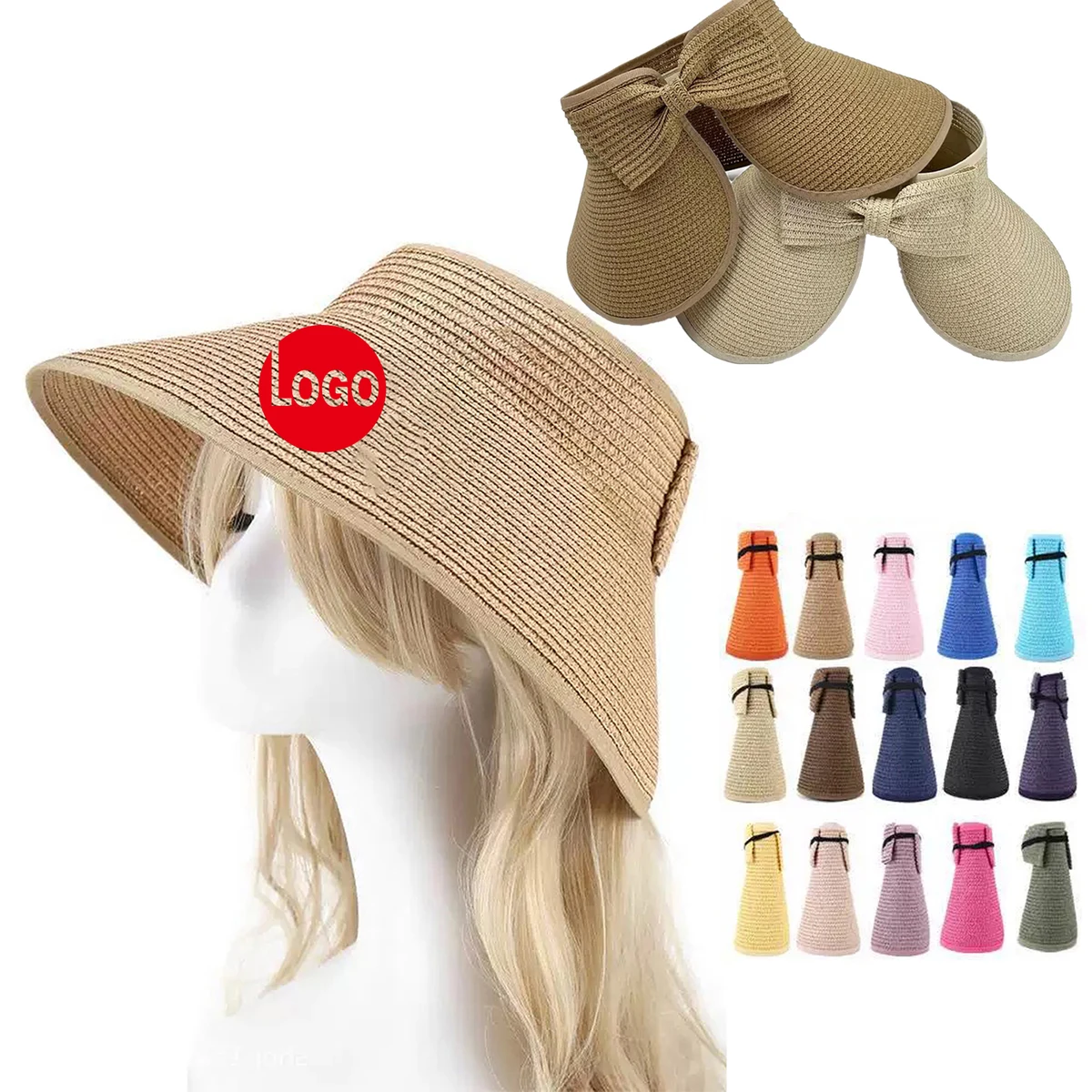 Straw Sun Visor Hat 1