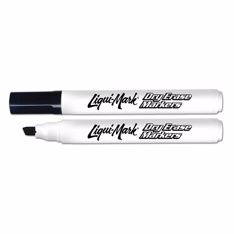 Black Dry Erase Markers - Low Odor Chisel Tip 250 Pieces