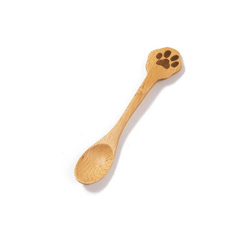 Cat Coffee Tea Wood Spoon 1