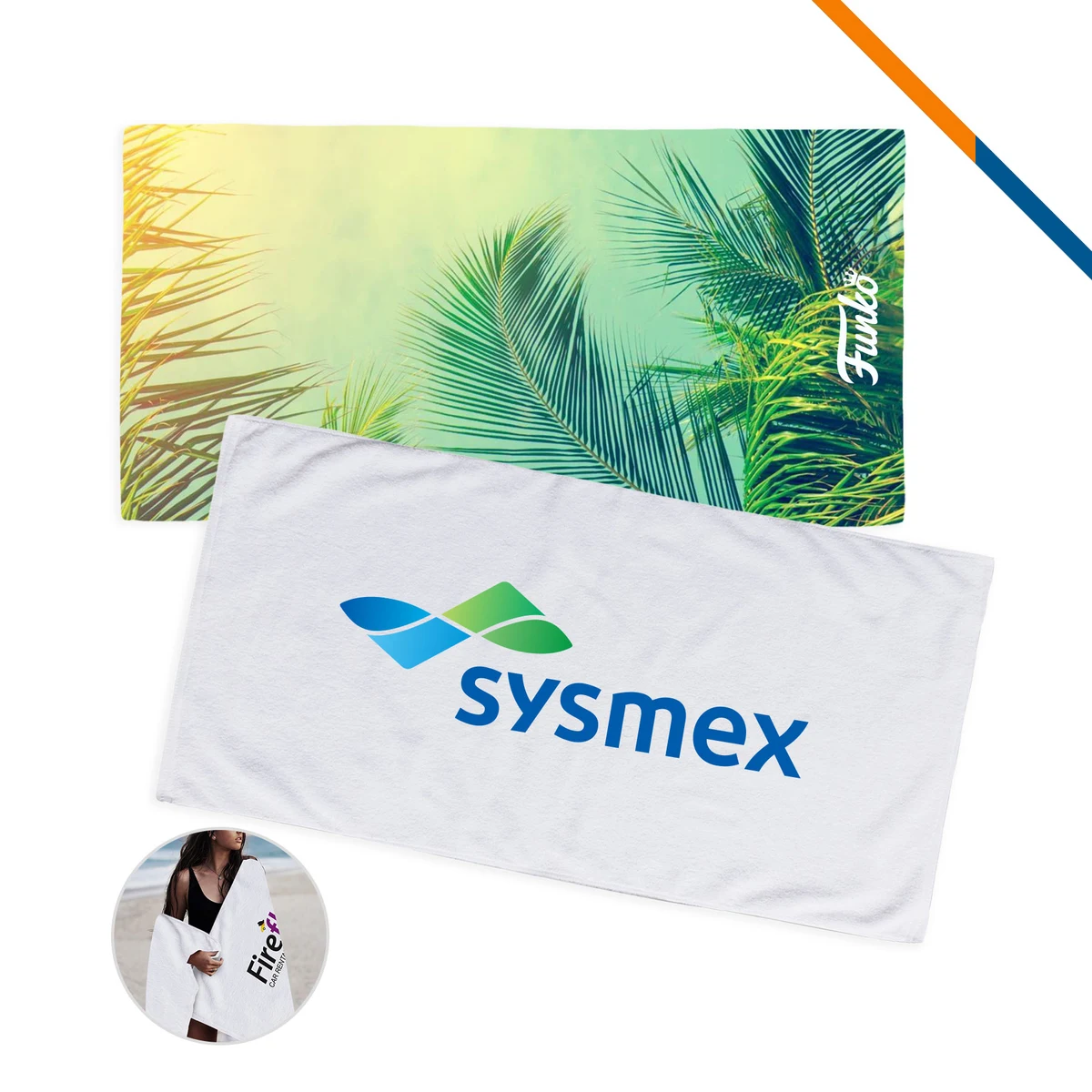 Grexe Sublimated Beach Towel - 60" x 30" 1