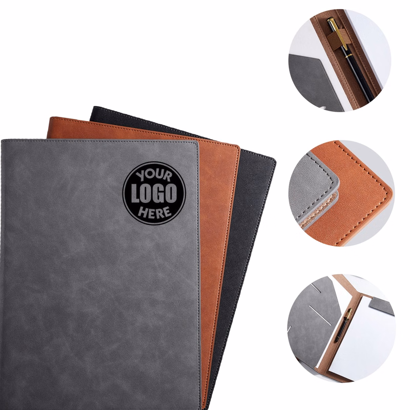 Multifunctional A4 Leather Portfolio Folder