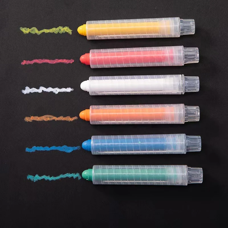 Dustless Chalk for Kids Colored Sidewalk Chalk With Holder 1
