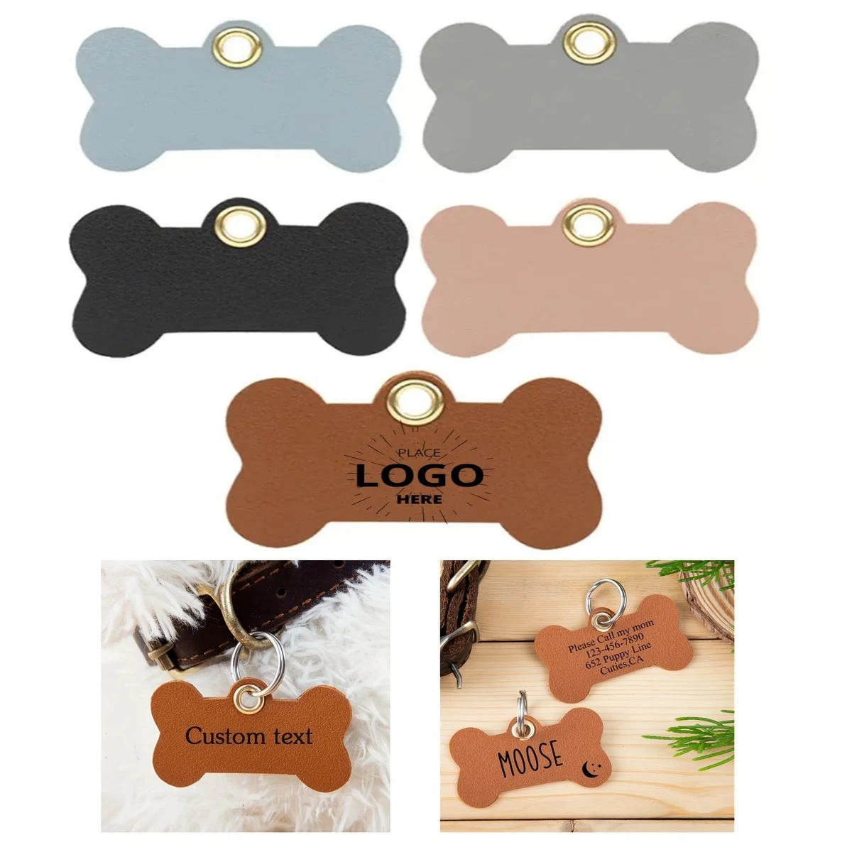 Custom Logo Bone Shape Pet Tag 1