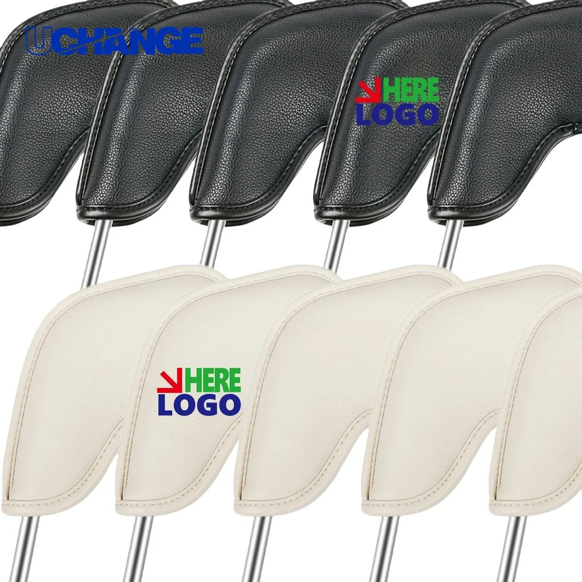 Leather Golf Iron Headcover Set 1