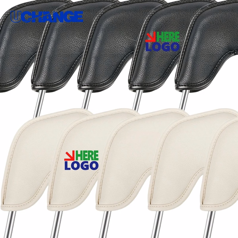Leather Golf Iron Headcover Set
