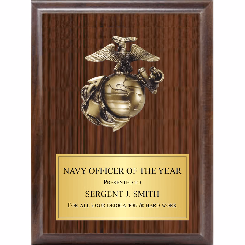 5" Marines Mount On Plaque