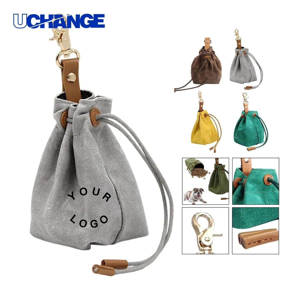 Dog Treat Bag with Clip for Outdoor Walks and Training 1