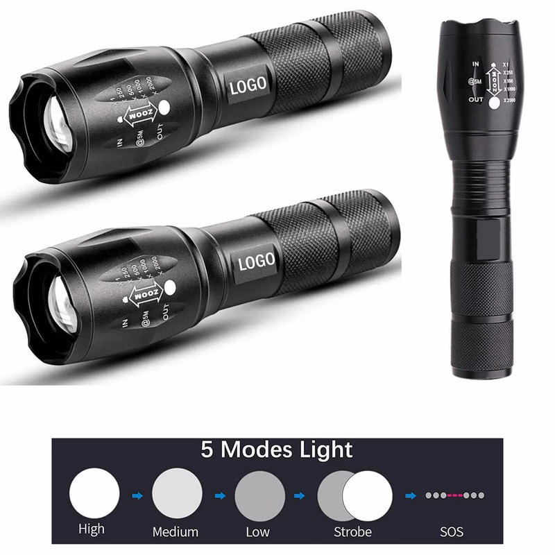 Outdoor Portable Flashlight Five Gear