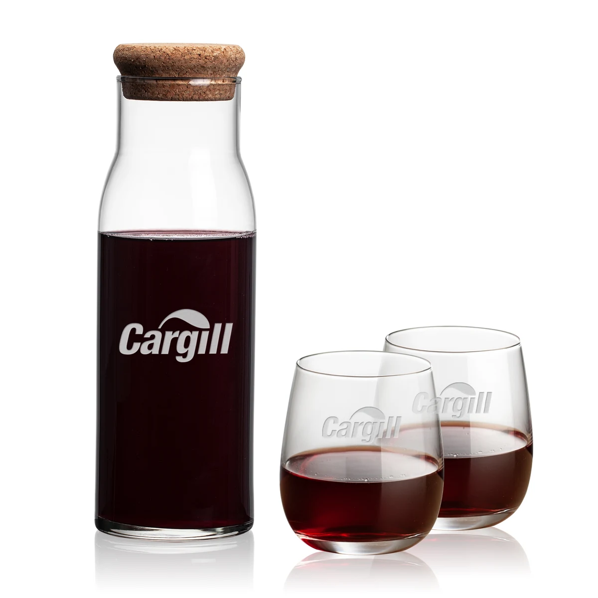 Aviston Carafe & Crestview Stemless Wine 1