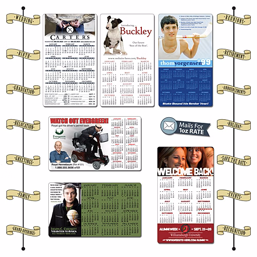 Announcement Calendar Magnet - 3.5x6 Round Corners - 25 mil.