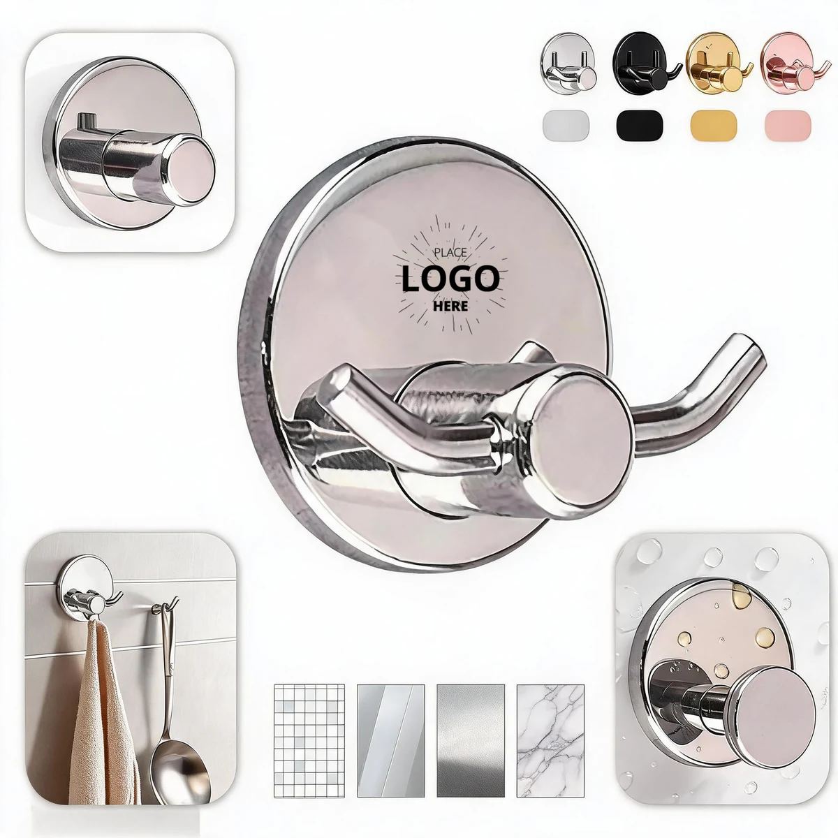 Stainless Steel Bathroom Hooks 1