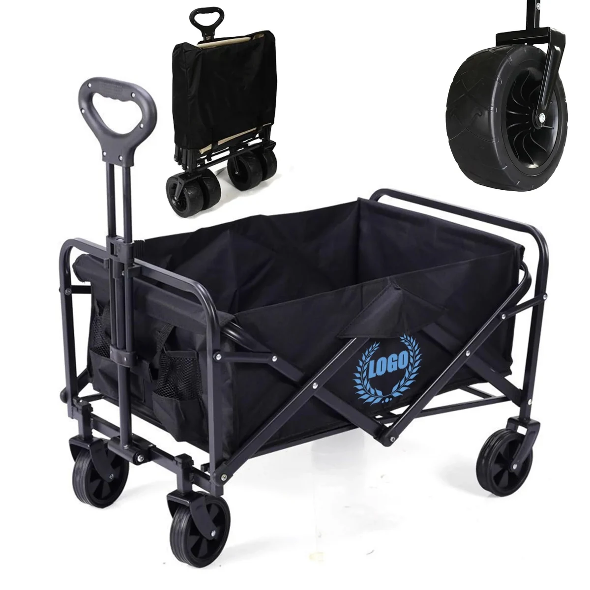 Folding Camping Trolley Shopping Wagon Hand Cart 1