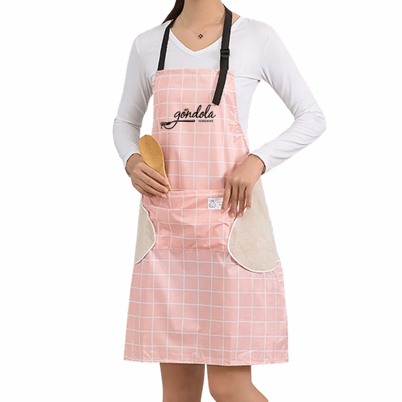 Peach Heart Wipes Hand Apron