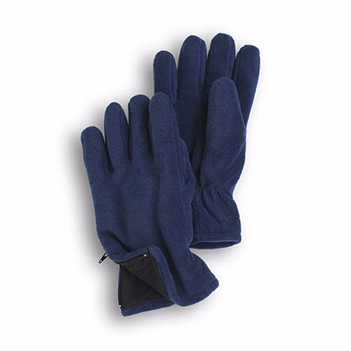 CLOSEOUT - Navy Fleece Zip Gloves