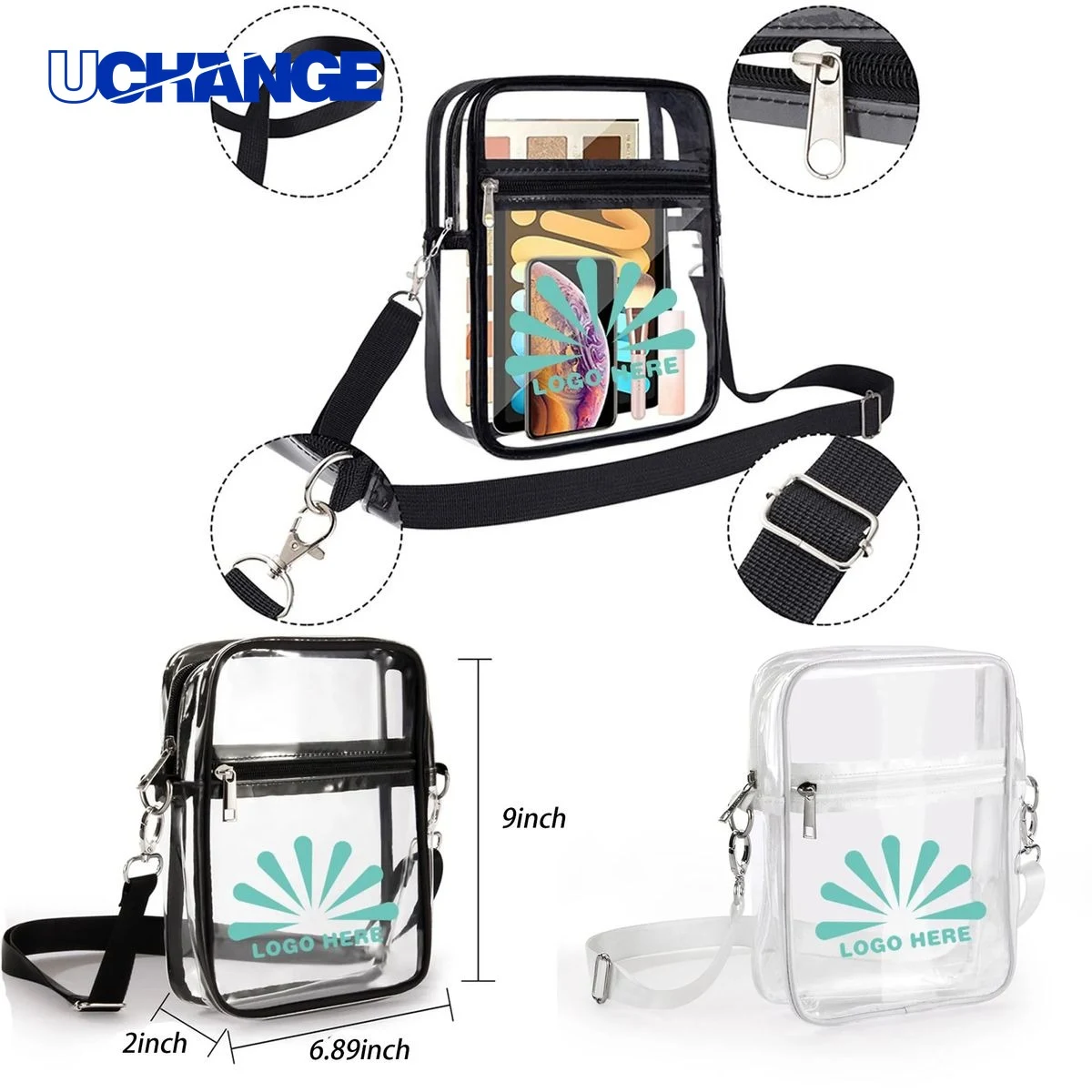 Clear PVC Crossbody Packet 1