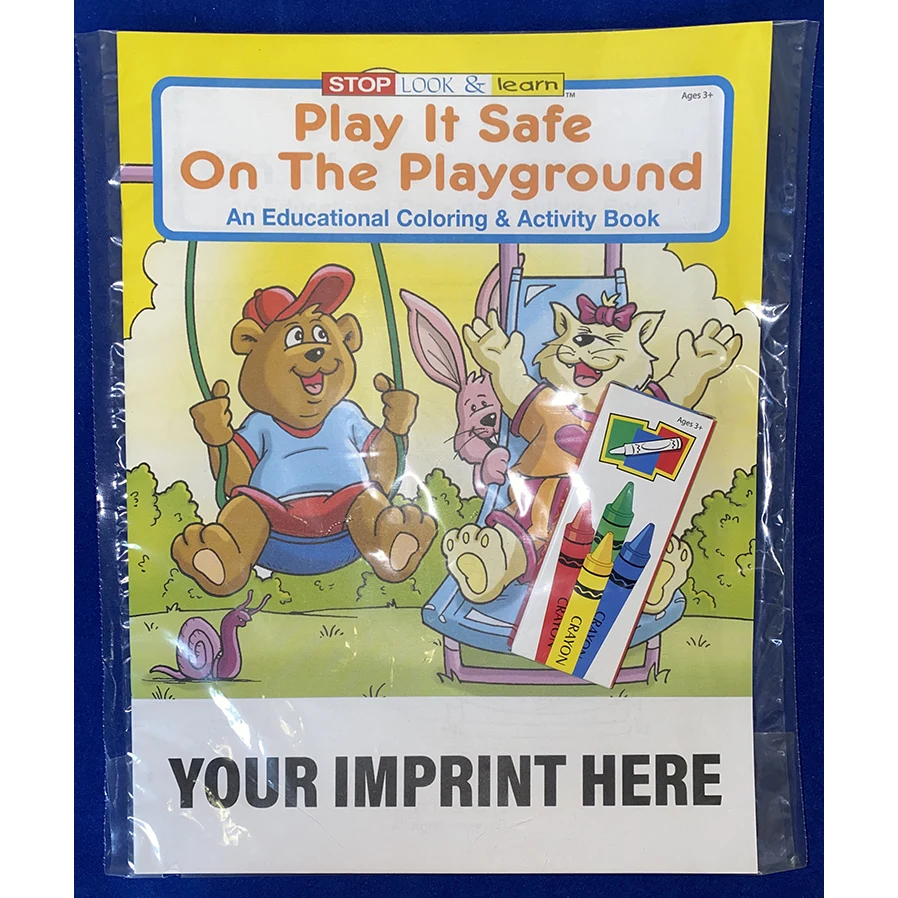 COLORING SET - Play It Safe on the Playground Coloring Book Fun Pack 1