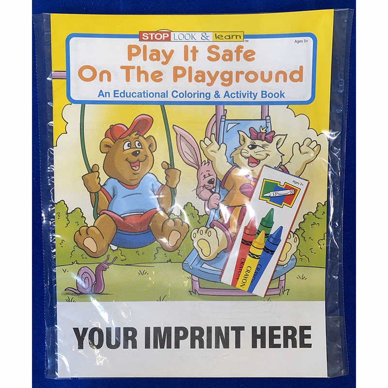 COLORING SET - Play It Safe on the Playground Coloring Book Fun Pack