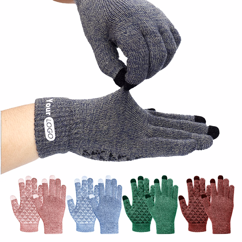 Acrylic Customizable Winter Gloves With phone Touch Capability