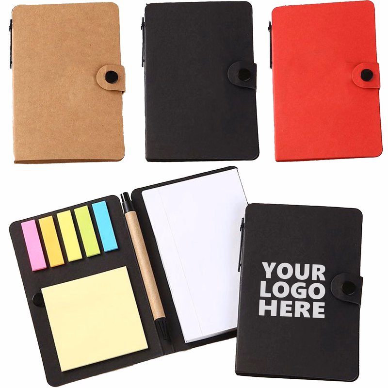 Sticky Notes Business Notebook with Pen