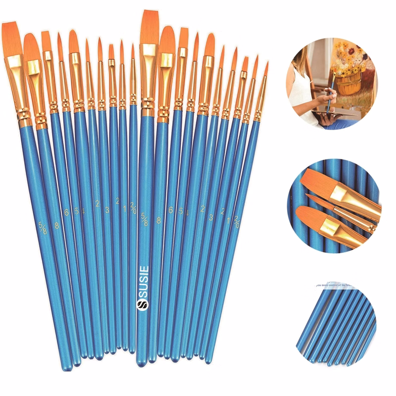 Wooden Paint Brushes Set